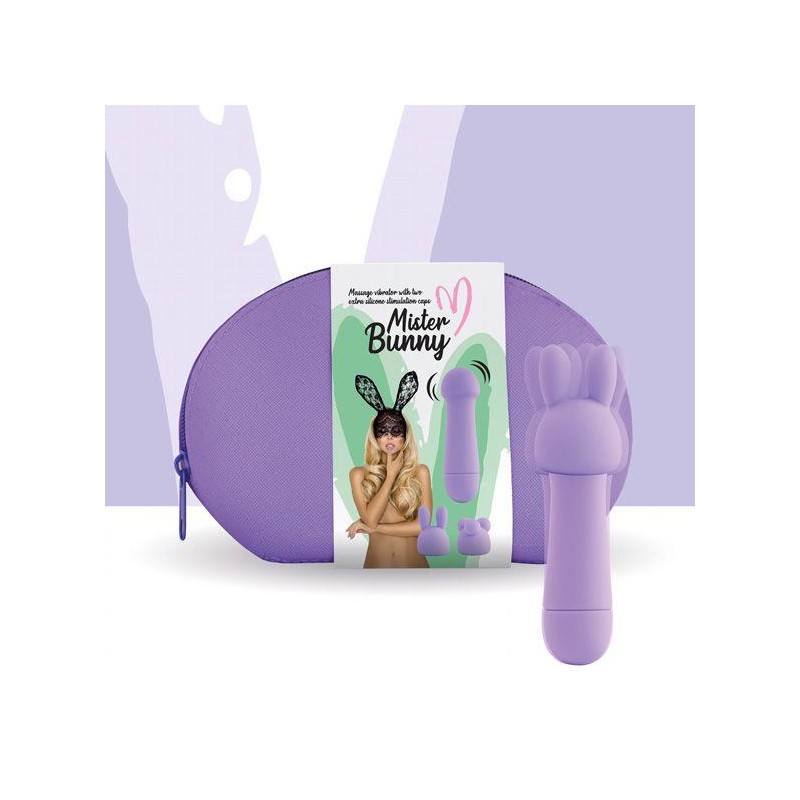 FeelzToys - Mister Bunny Massage Vibrator met 2 Dopjes Paars